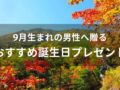 9月生まれの男性へ贈る！誕生日プレゼントおすすめ人気11選